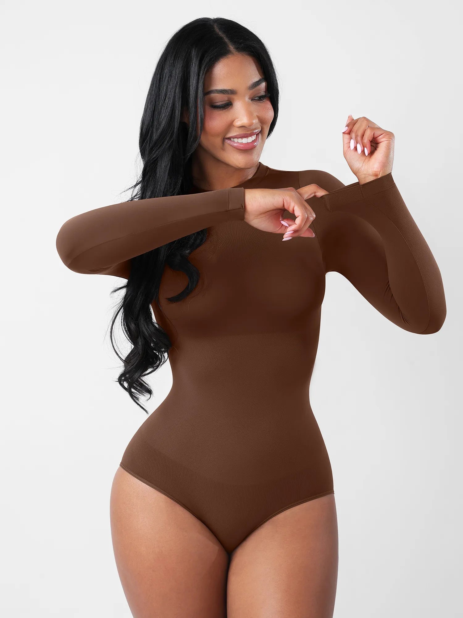 Formivelle Long Sleeves Seamless Ultra-Soft Crew Neck Bodysuit