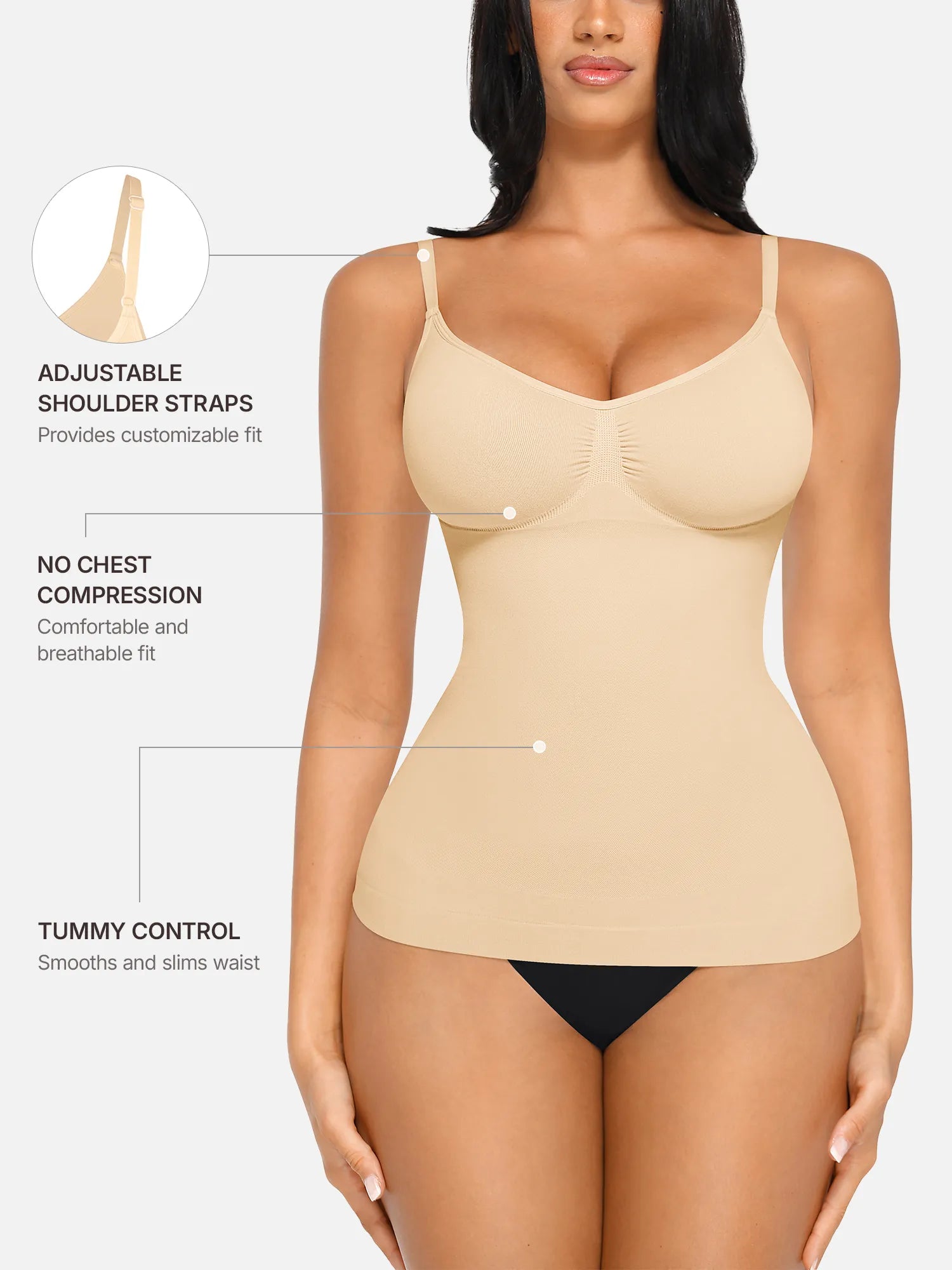 Formivelle Bust Support Waist and Abdomen Control Shape Tank Top Vest