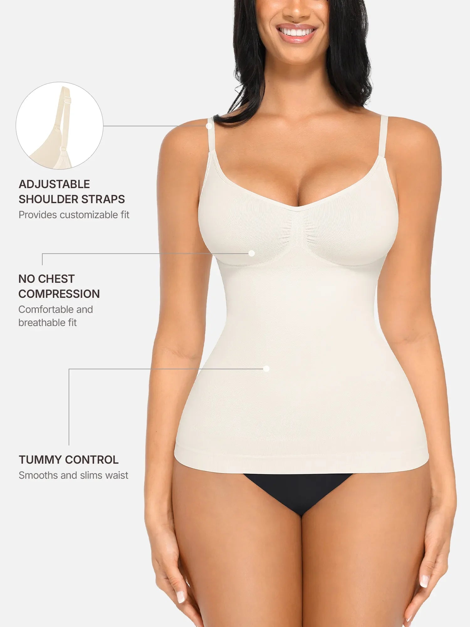 Formivelle Bust Support Waist and Abdomen Control Shape Tank Top Vest