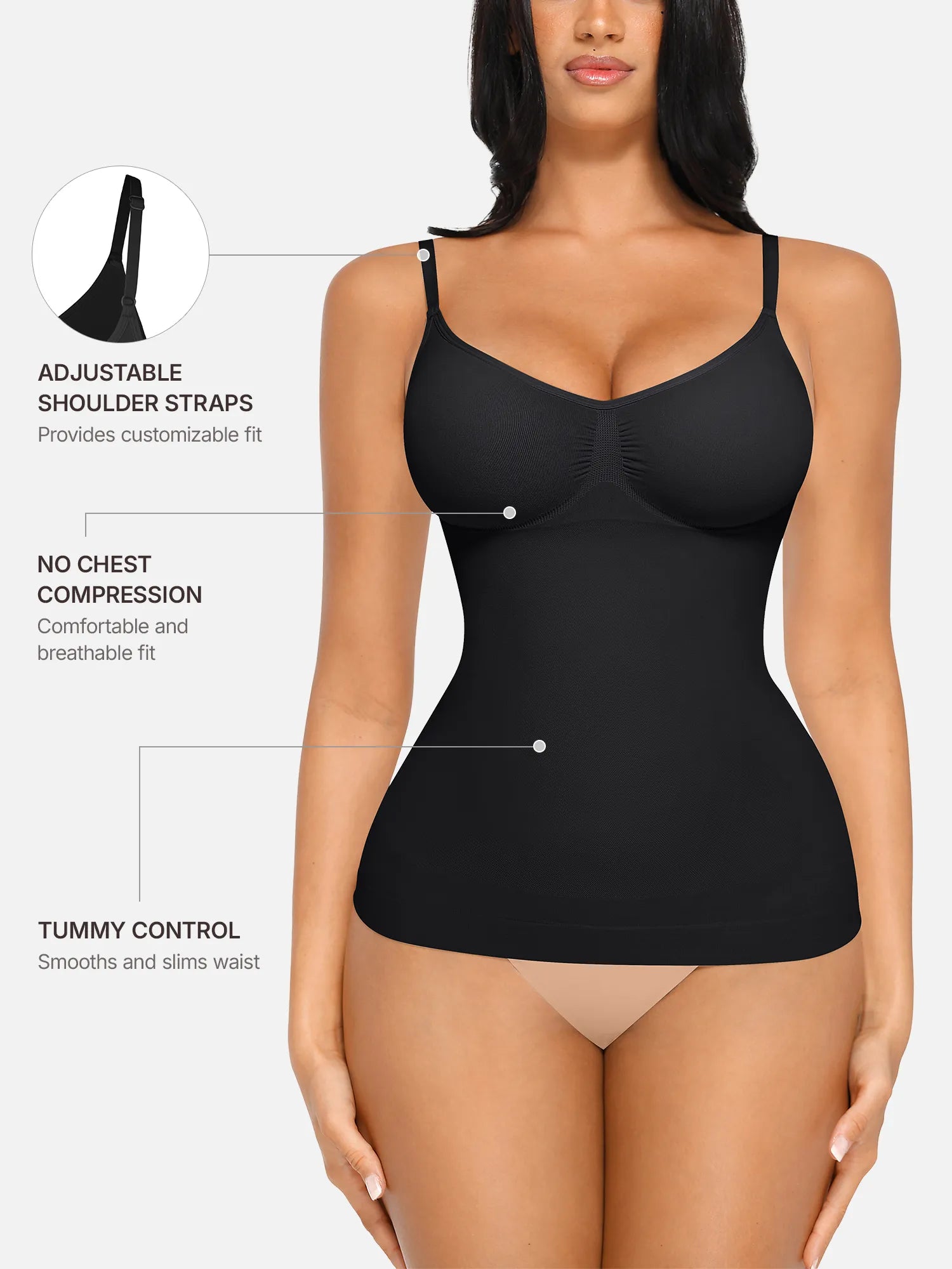 Formivelle Bust Support Waist and Abdomen Control Shape Tank Top Vest