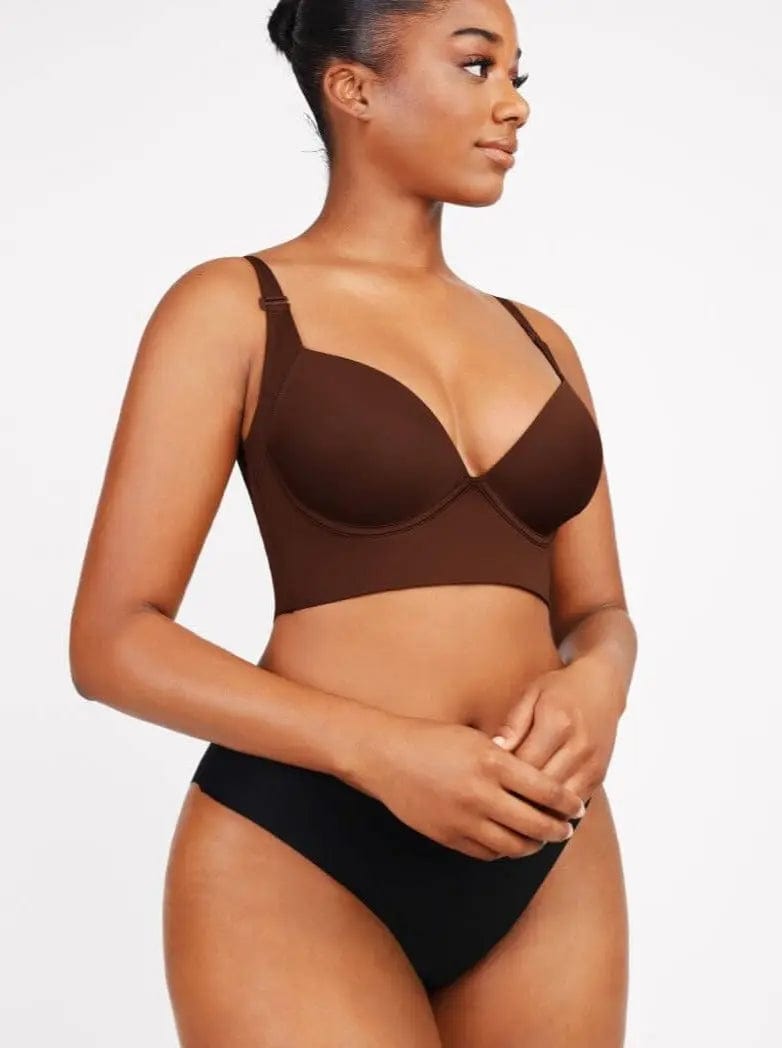 Formivelle Adjustable Deep Cut Wireless Push Up Shaper Bra