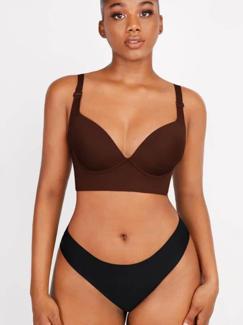 Formivelle Adjustable Deep Cut Wireless Push Up Shaper Bra