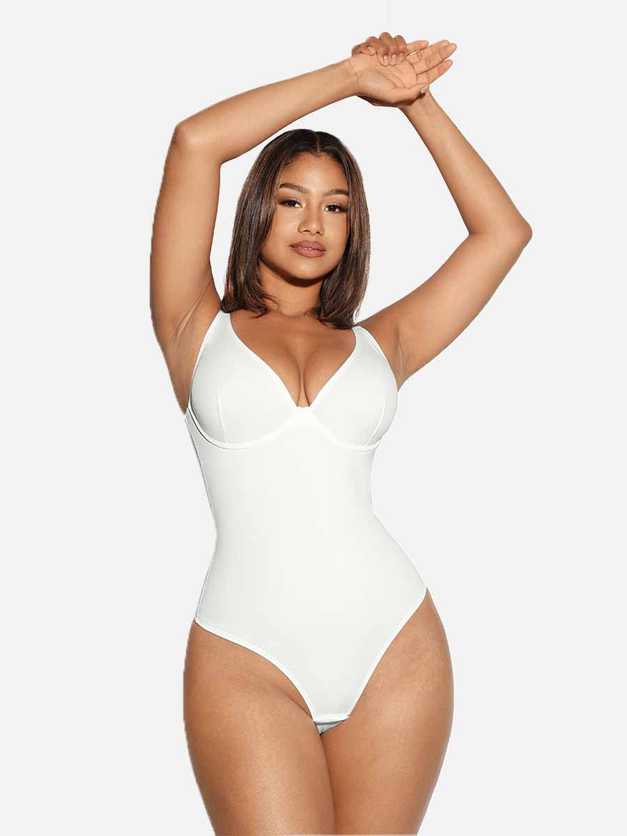 Formivelle V Neck Tummy Control Shaping Bodysuit