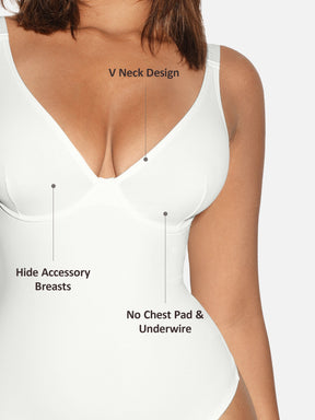Formivelle V Neck Tummy Control Shaping Bodysuit