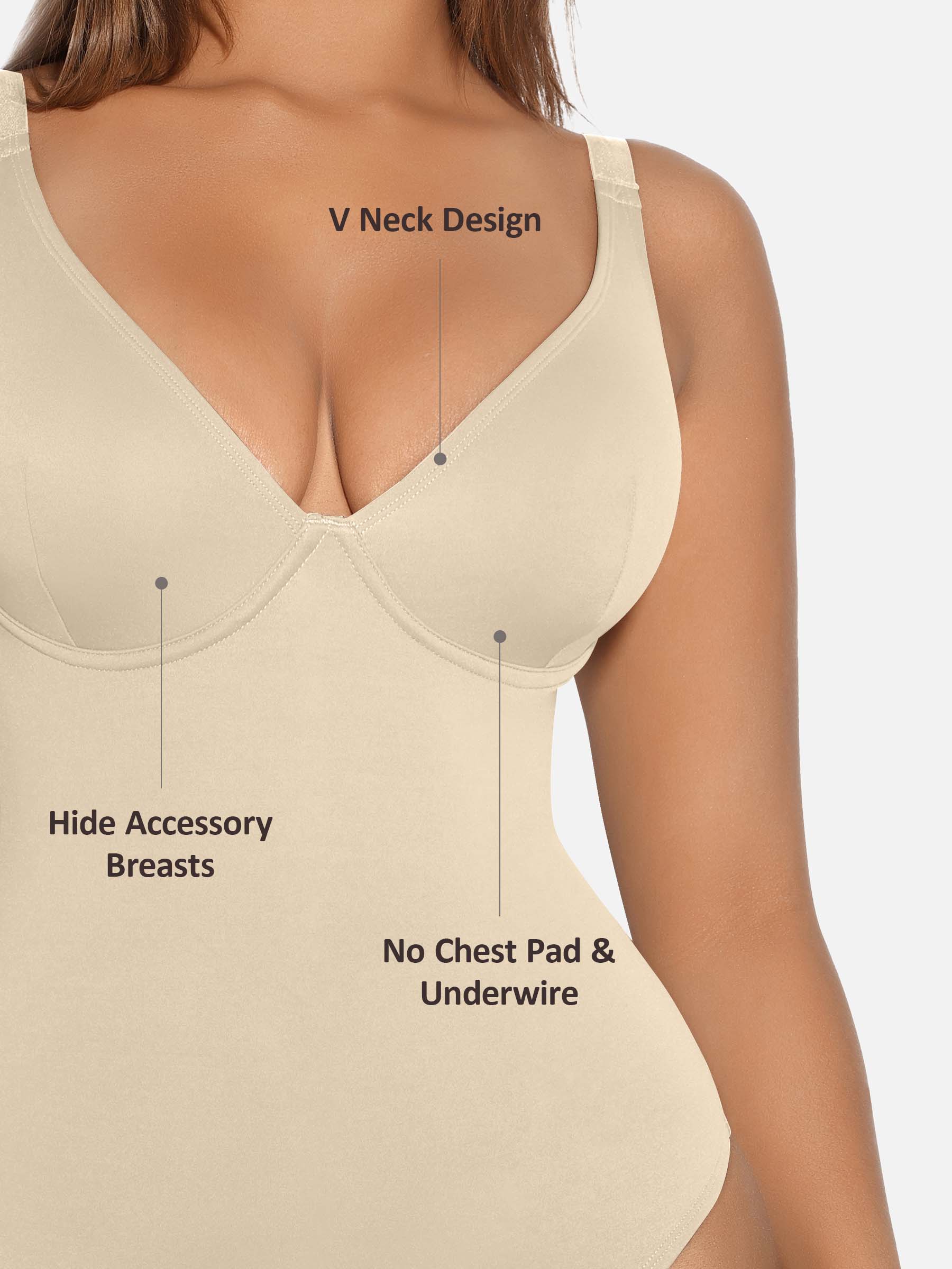 Formivelle V Neck Tummy Control Shaping Bodysuit