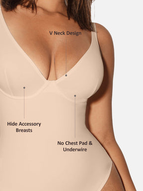 Formivelle V Neck Tummy Control Shaping Bodysuit