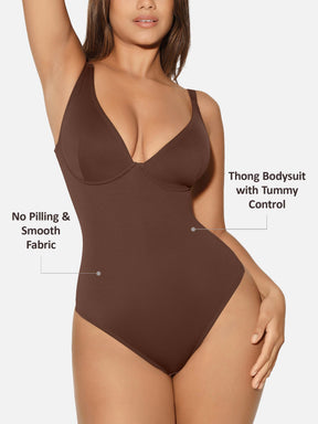 Formivelle V Neck Tummy Control Shaping Bodysuit