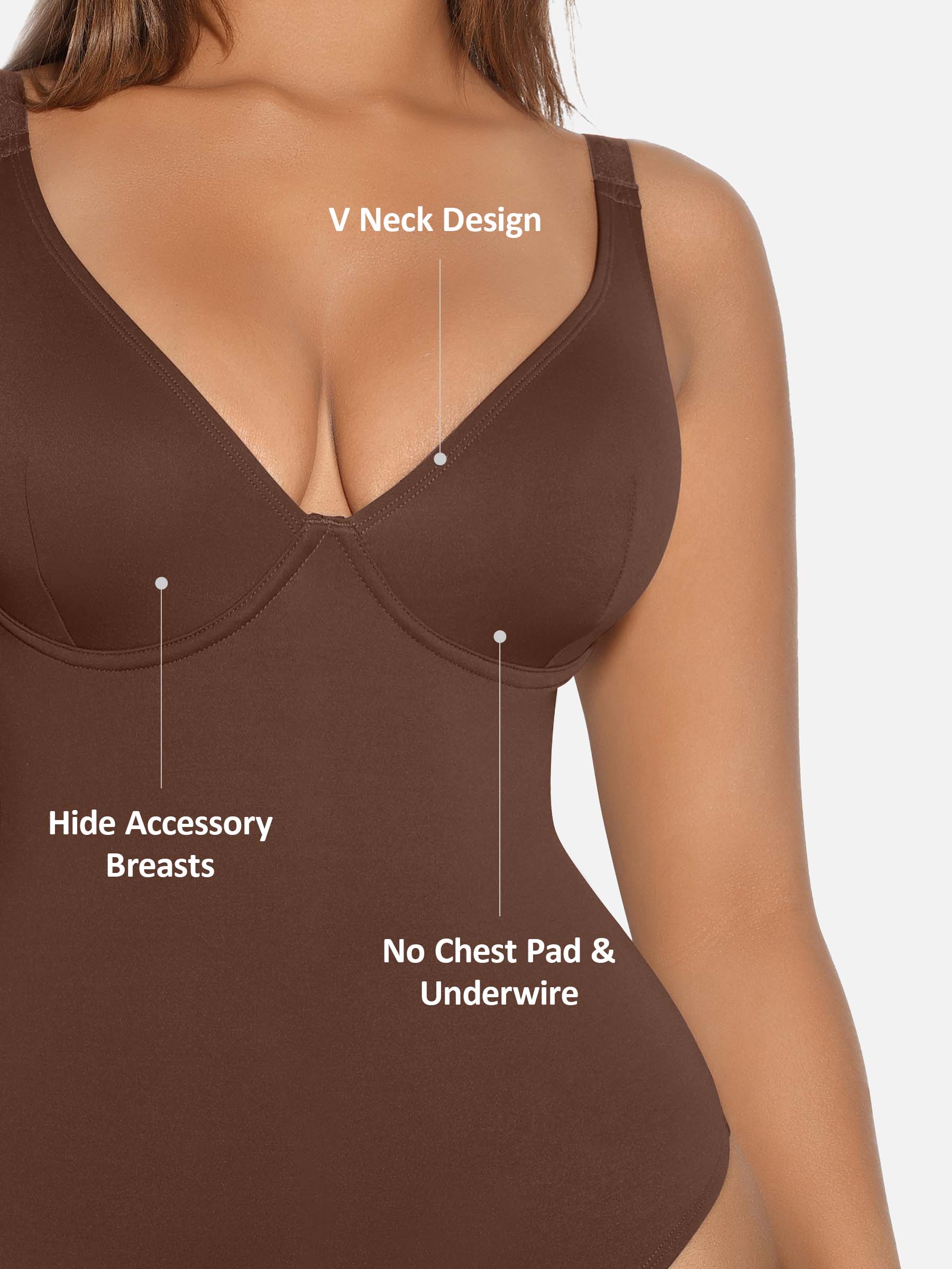 Formivelle V Neck Tummy Control Shaping Bodysuit