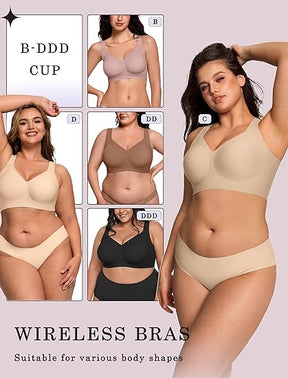 Formivelle Jelly Bra Plus Size Supportive Seamless Bras