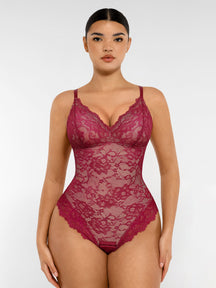 Formivelle Lace V Neck Full Bodysuit