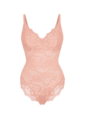 Formivelle Lace V Neck Full Bodysuit