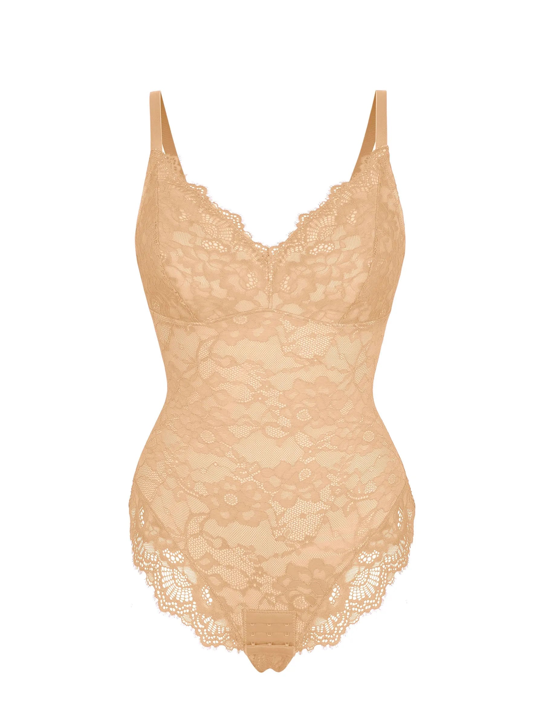 Formivelle Lace V Neck Full Bodysuit