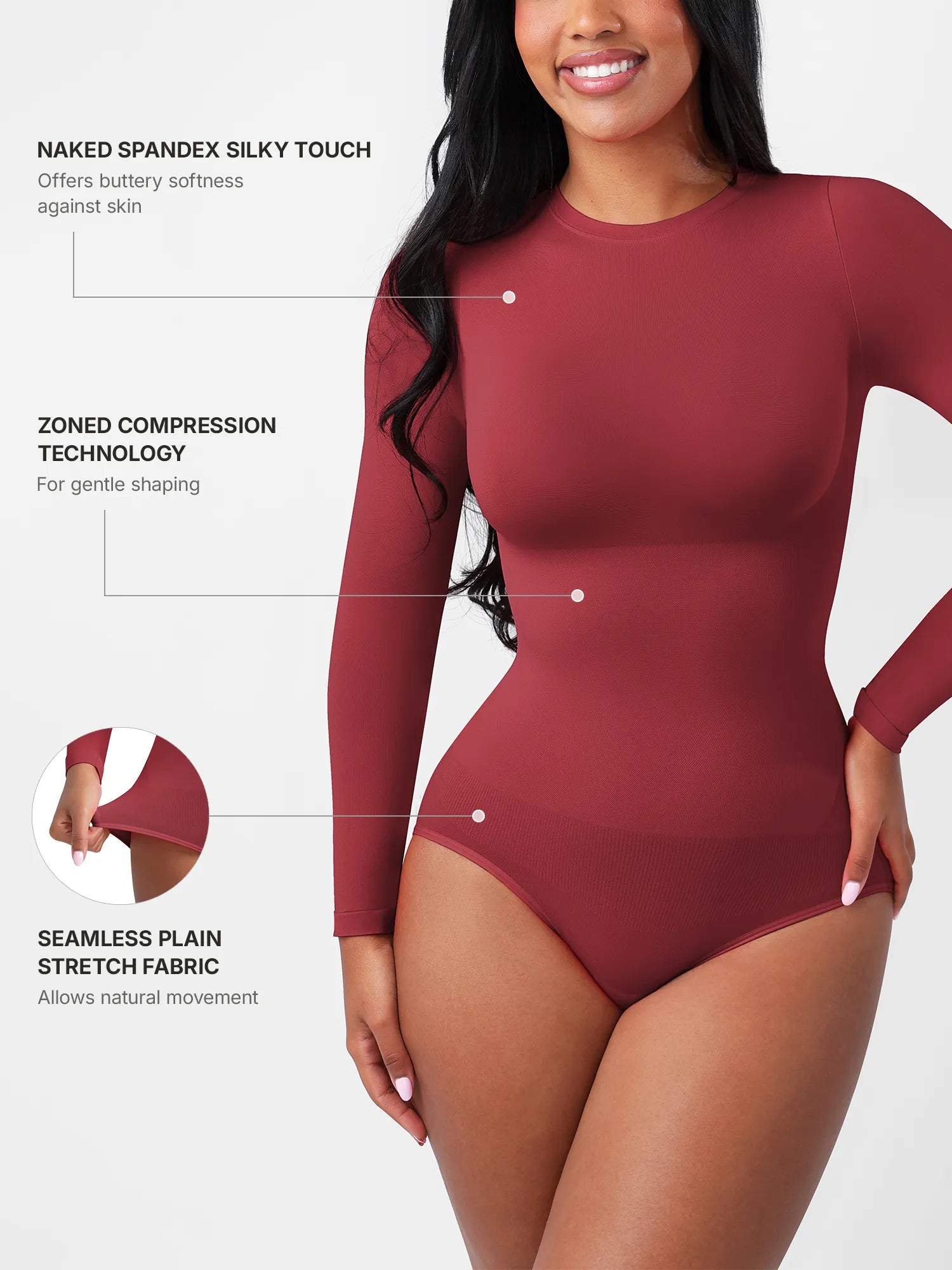 Formivelle Seamless Ultra-Soft Crew Neck Bodysuit