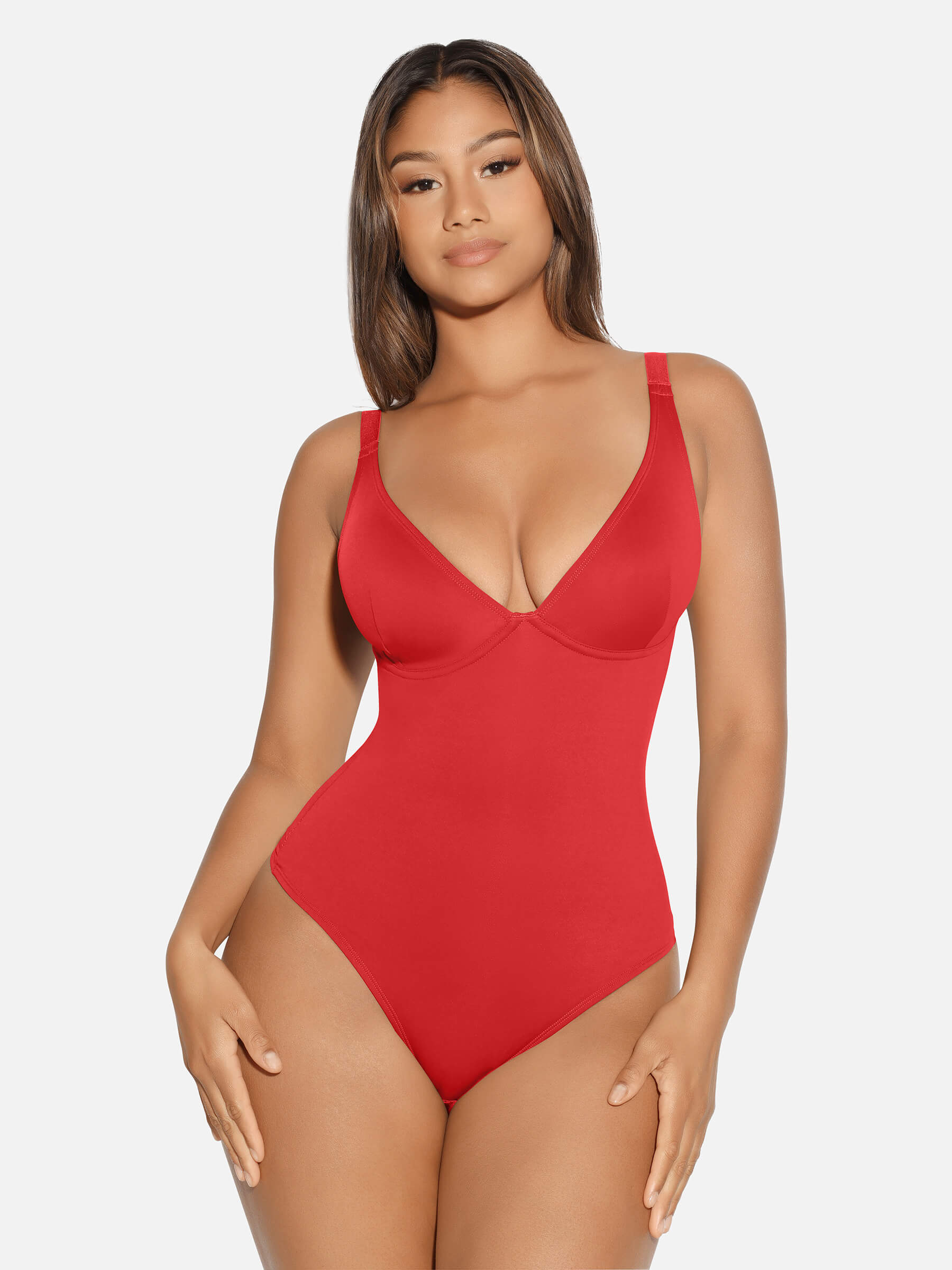 Formivelle V Neck Tummy Control Shaping Bodysuit