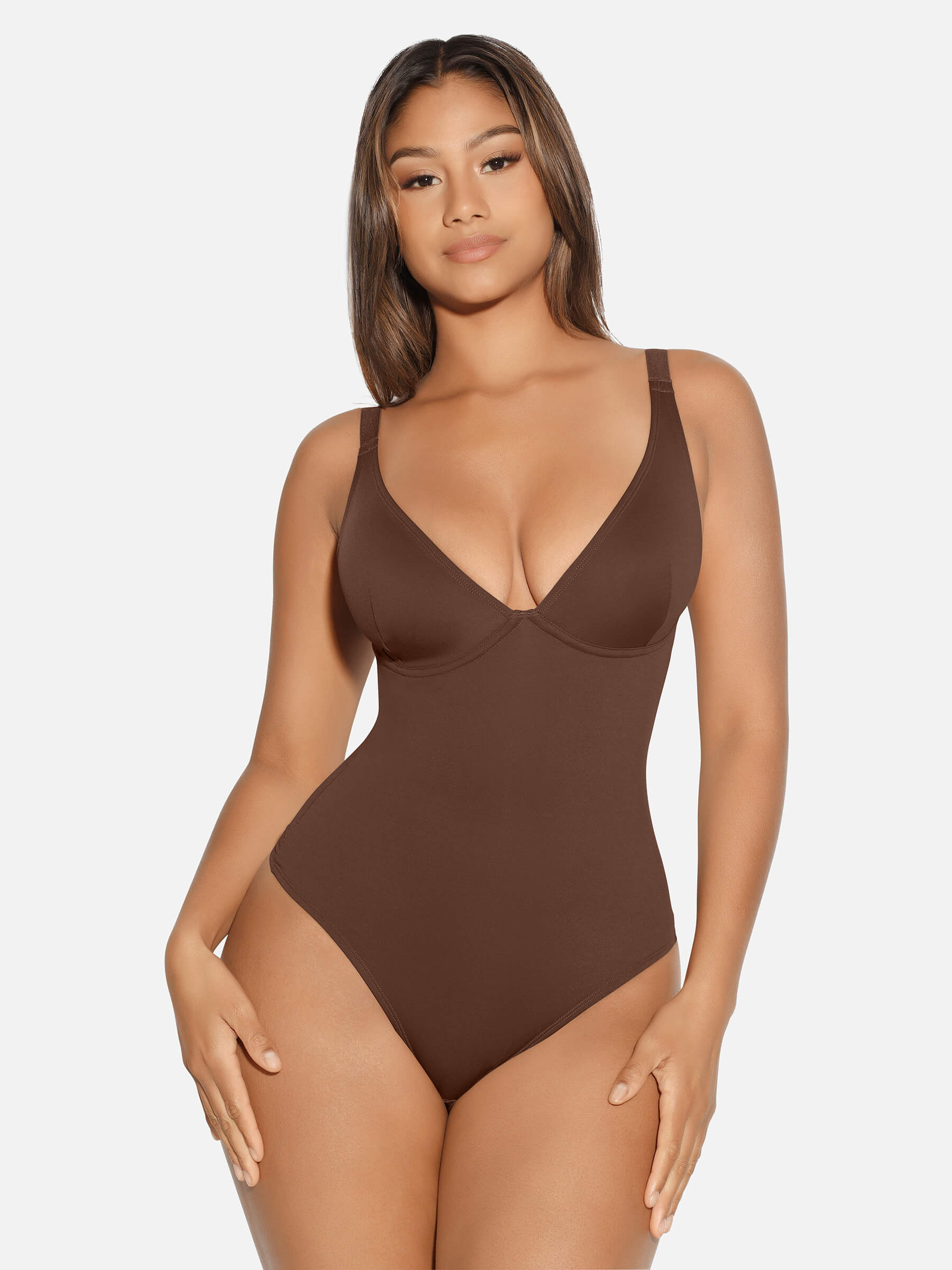 Formivelle V Neck Tummy Control Shaping Bodysuit
