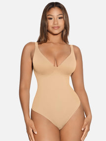 Formivelle V Neck Tummy Control Shaping Bodysuit