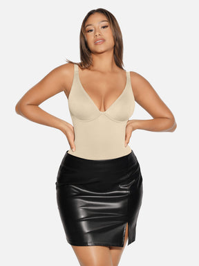 Formivelle V Neck Tummy Control Shaping Bodysuit