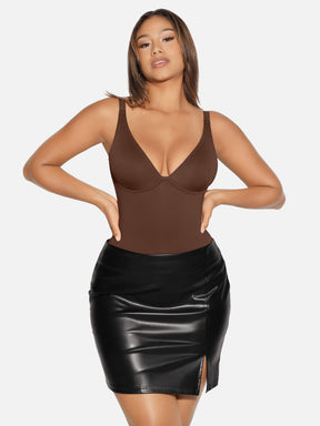 Formivelle V Neck Tummy Control Shaping Bodysuit