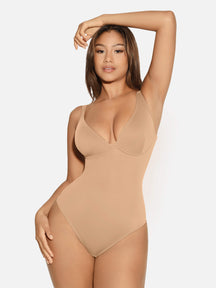 Formivelle V Neck Tummy Control Shaping Bodysuit