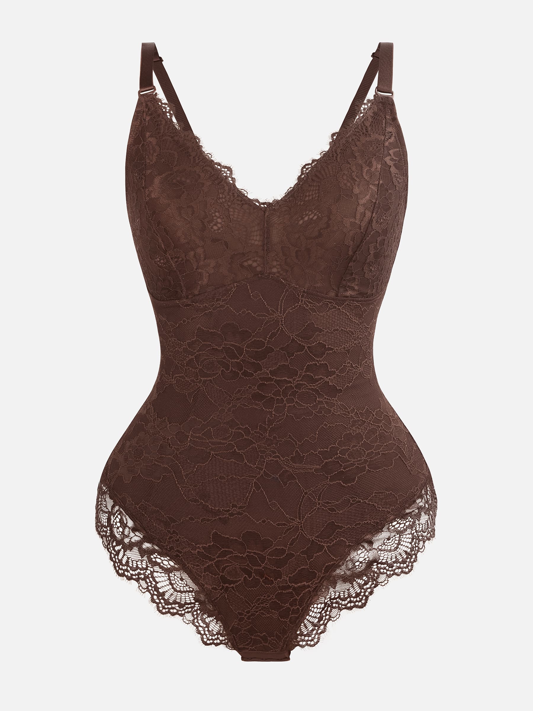 Formivelle Lace V Neck Full Bodysuit