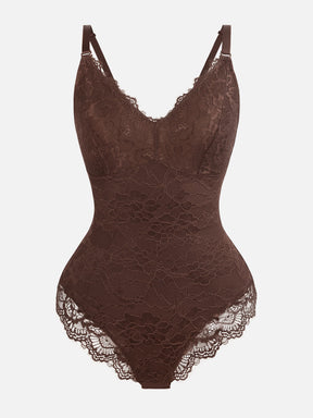Formivelle Lace V Neck Full Bodysuit
