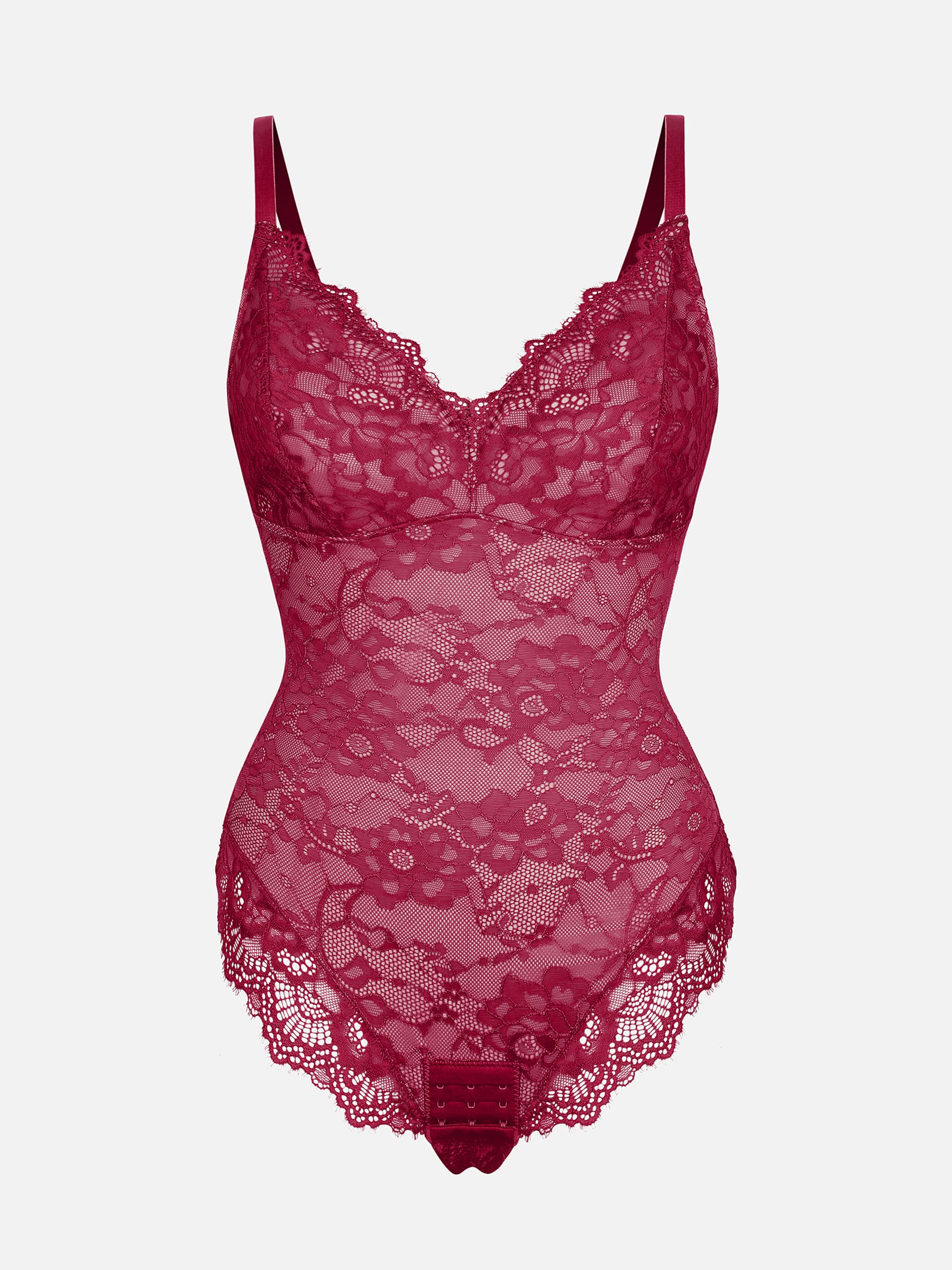 Formivelle Lace V Neck Full Bodysuit