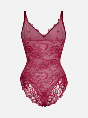 Formivelle Lace V Neck Full Bodysuit