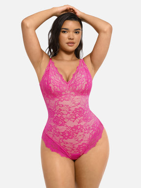 Formivelle Lace V Neck Full Bodysuit