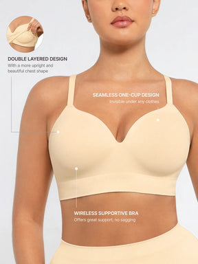 Formivelle Wireless Push-Up Seamless Comfort Full Coverage Bra