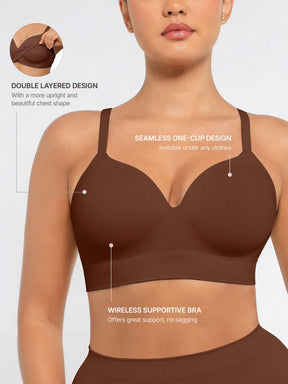 Formivelle Wireless Push-Up Seamless Comfort Full Coverage Bra