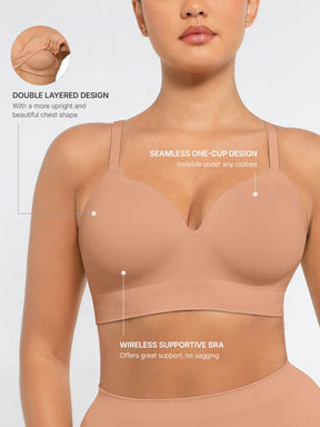 Formivelle Wireless Push-Up Seamless Comfort Full Coverage Bra