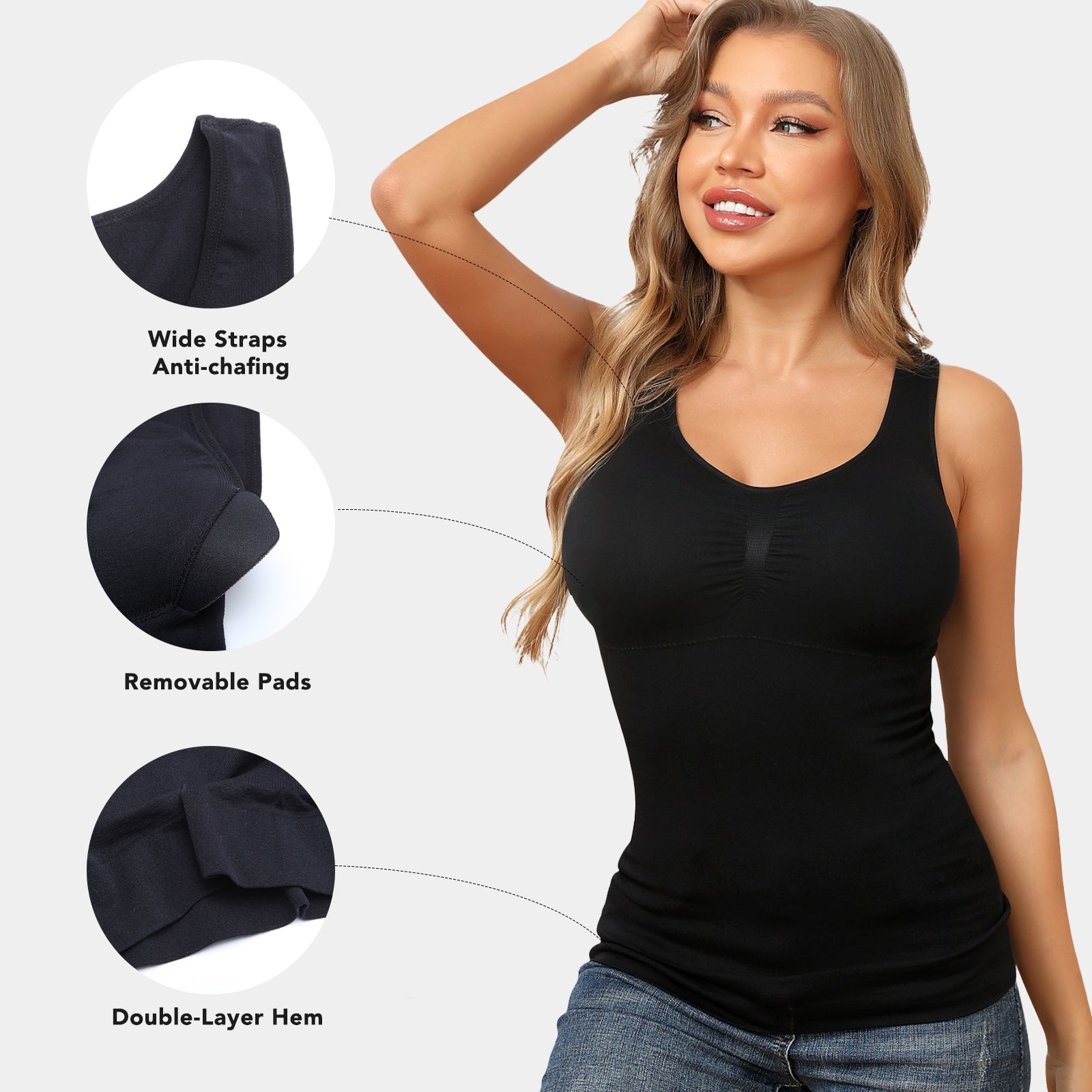 Formivelle Smooth-Finishing Shapewear Tank With Padded Bra