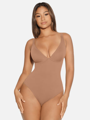 Formivelle V Neck Tummy Control Shaping Bodysuit