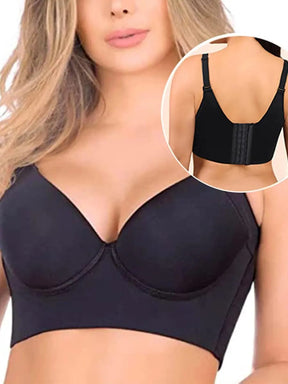 Formivelle Adjustable Deep Cut Wireless Push Up Shaper Bra