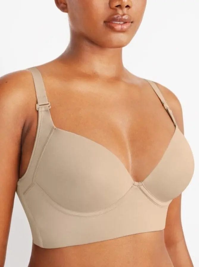 Formivelle Adjustable Deep Cut Wireless Push Up Shaper Bra