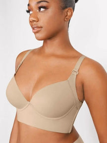 Formivelle Adjustable Deep Cut Wireless Push Up Shaper Bra