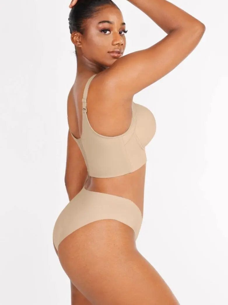 Formivelle Adjustable Deep Cut Wireless Push Up Shaper Bra