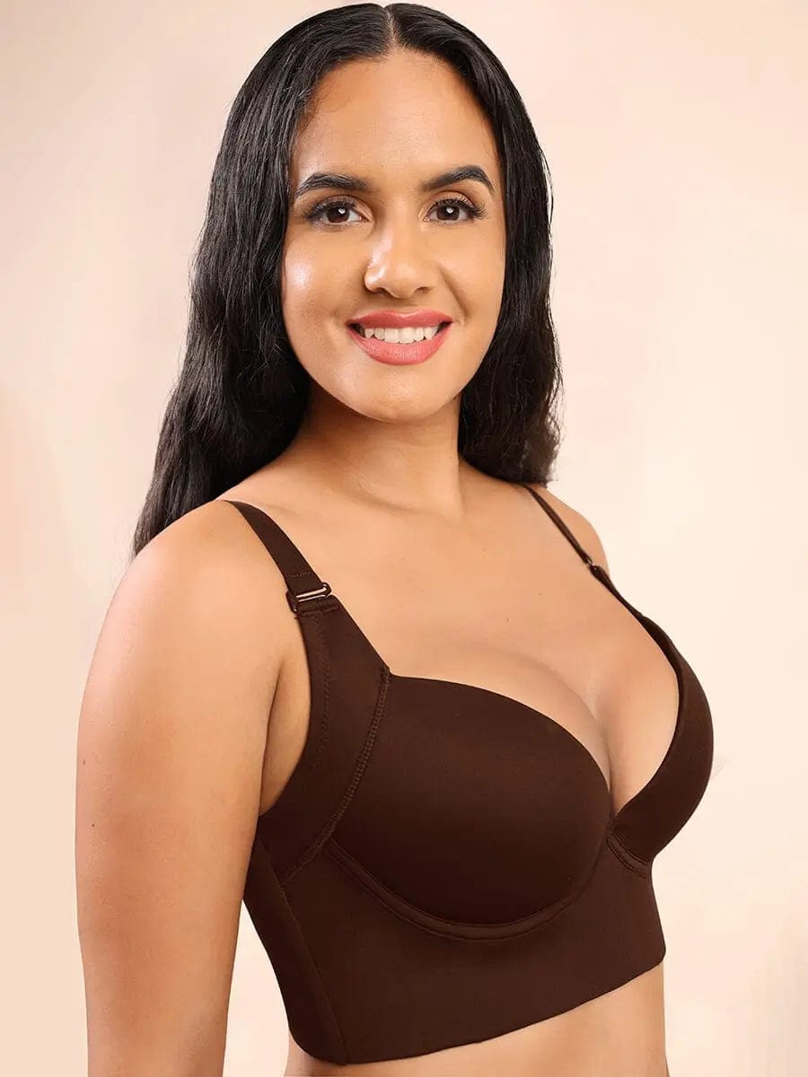 Formivelle Adjustable Deep Cut Wireless Push Up Shaper Bra