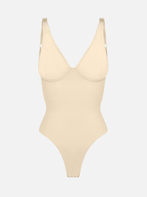 Formivelle V Neck Tummy Control Shaping Bodysuit