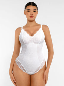 Formivelle Lace V Neck Full Bodysuit