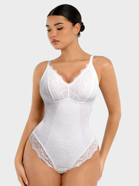 Formivelle Lace V Neck Full Bodysuit