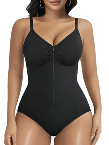 Zip-Front Sculpting Bodysuit