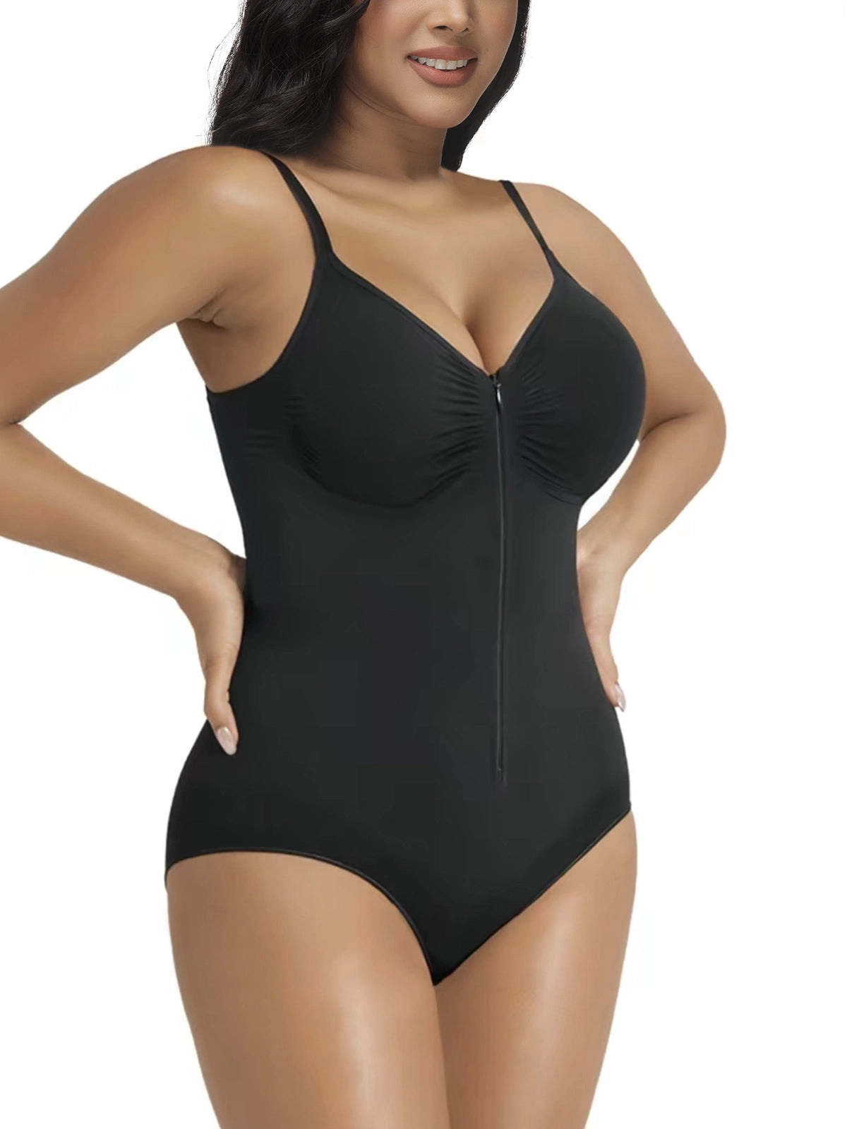 Zip-Front Sculpting Bodysuit