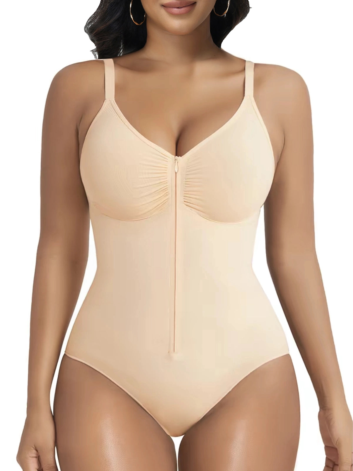 Zip-Front Sculpting Bodysuit