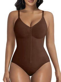 Zip-Front Sculpting Bodysuit