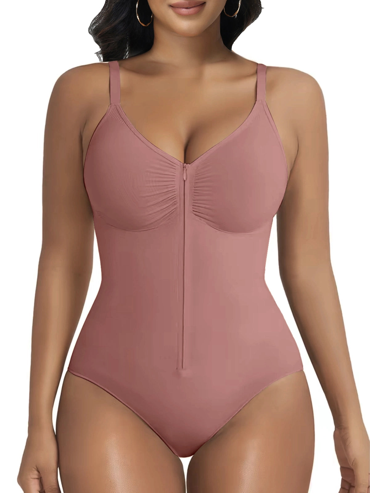 Zip-Front Sculpting Bodysuit
